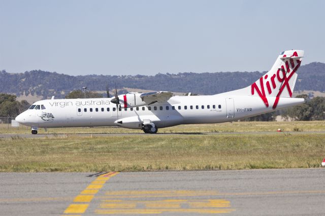 ATR ATR-72 (VH-FVR) - Virgin Australia Regional (VH-FVR) ATR 72-600 taxiing at Wagga Wagga Airport.