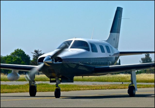 Piper Malibu Mirage (N229MA) - Once locally-based Piper Malibu taxing in at Reid Hillview Airport.