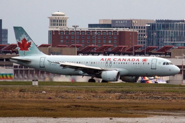 Airbus A320 (C-FGJI) - Air Canada A320 arrival to Boston Logan from Buffalo on 4/18/22 presumably with the Toronto Blue Jays baseball team to play the Red Sox. 