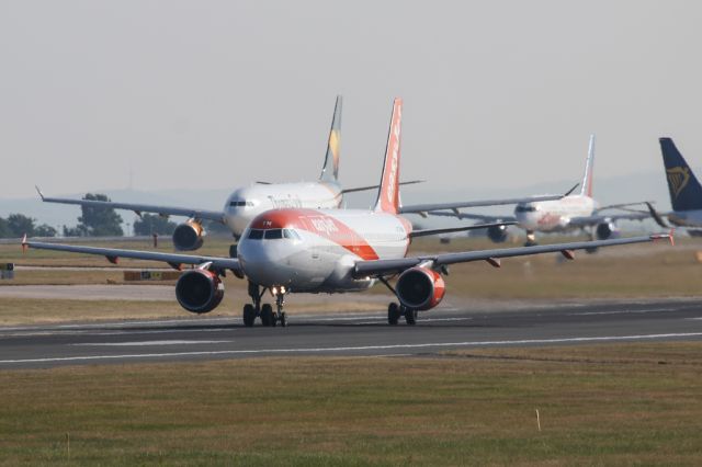 Airbus A320 (G-EZTM) - EZY1863 leading the line of departures, off to Venice.