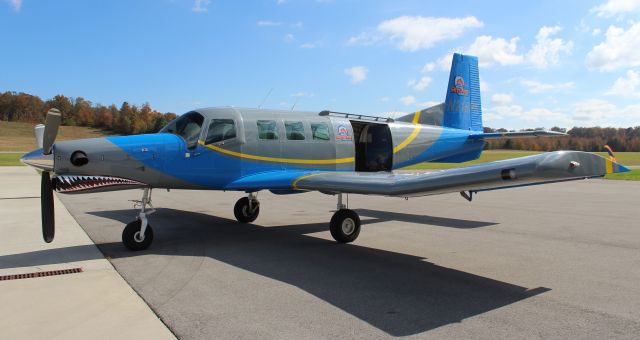 PACIFIC AEROSPACE 750XL (N216PK) - Skydive Windy Citys Pacific Aerospace P-750XL on the ramp between parachute hops at Folsom Field, Cullman Regional Airport, AL, during the Elks Lodge 1609 sponsored Cullman Veterans Day Celebration - November 4, 2017.