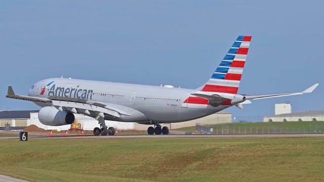 Airbus A330-300 (N285AY) - Nashville, TN, September 29, 2018 -- This American Airlines Charter of the Philadelphia Eagles just landed on runway 02C at BNA.