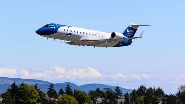 Canadair Regional Jet CRJ-200 (C-GFIO) - Doing a 50ft pass as part of ILS Flight Inspections is "NAV CAN 101"