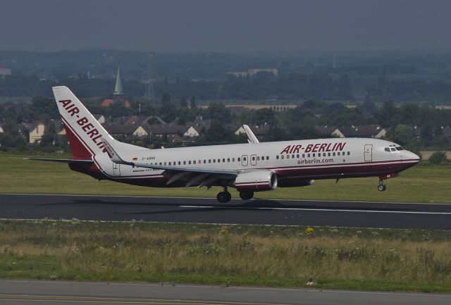 Boeing 737-800 (D-ABBE) - Air Berlin - Boeing 737-86J C/N 30881/1067 - D-ABBE - Runway 06 at Dortmund - 2004-08-01.