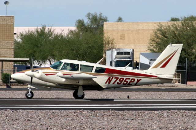 Piper PA-30 Twin Comanche (N7952Y) - Departing R21 heading for KSAF on 31-Oct-10.