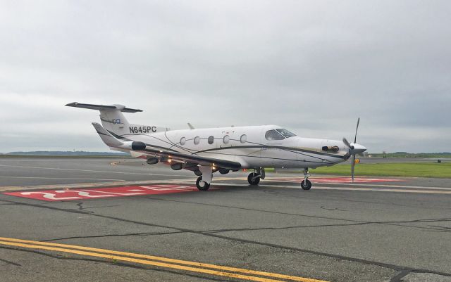 Pilatus PC-12 (N645PC) - 1st flight/day of service at KBOS Logan from Massena NY 06/01/2018