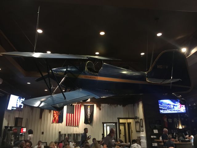 N5111V — - Hanging from cealing in Hangar 24 restaurant at Lake Havasue Airport