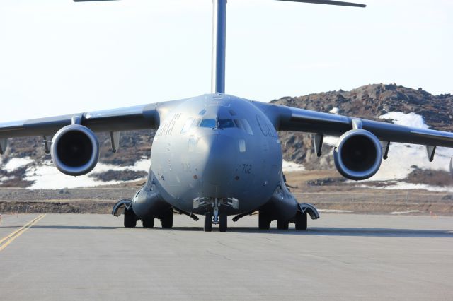 Boeing Globemaster III (17-7702) - Dropping 2 Helicopters Off for Alert