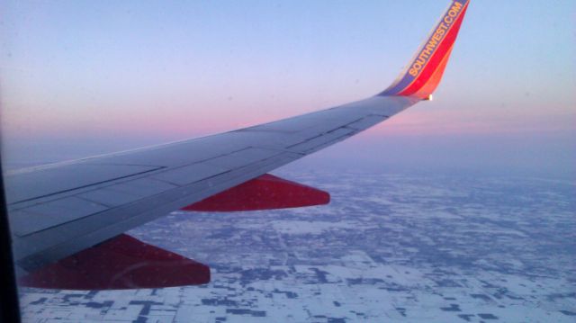 Boeing 737-800 — - Flying back into Chicago. 70 miles out from Midway Airport. Jan/2012