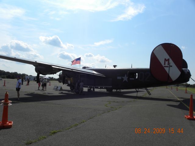 Consolidated B-24 Liberator (N224J) - A B-24 parked near the Columbia ramp at KBLM for the 20th annual Wings of Freedom Tour.