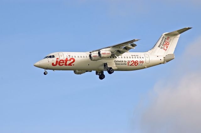 British Aerospace BAe-146-300 (G-FLTC) - Heavily "advertised" route on Jet2 BAE146-300 (Photo Apr 2007)