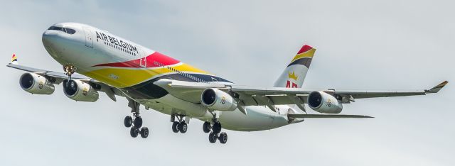 Airbus A340-300 (OO-ABB) - This Air Belgium A340 operating as BA93 from London, Heathrow while Rolls Royce powered Dreamliners get their engines sorted. One aspect of MAX groundings and engine troubles that goes in the spotters’ favour! We never thought we’d ever see this beauty in Toronto!