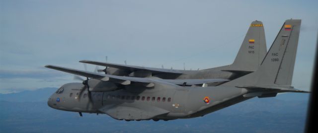 Casa C-295 Persuader (FAC1280) - Colombian Air Force Titan with a C-130H