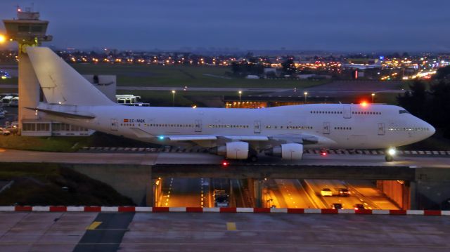 Boeing 747-400 (EC-MQK) - In rolling above the mainroad N7.br /View from Panoramic Terrace.