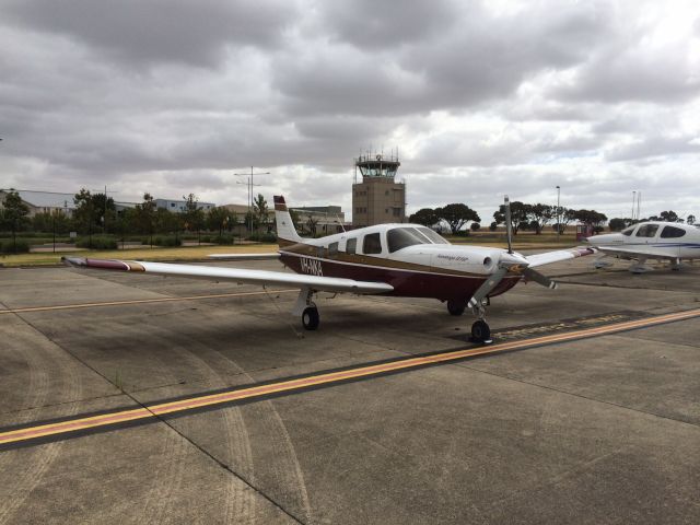 Piper Saratoga/Lance (VH-NKA) - Piper Saratoga VH-NKA formally N724WT. Waiting to return sunny Griffith after an over night stay at Essendon.