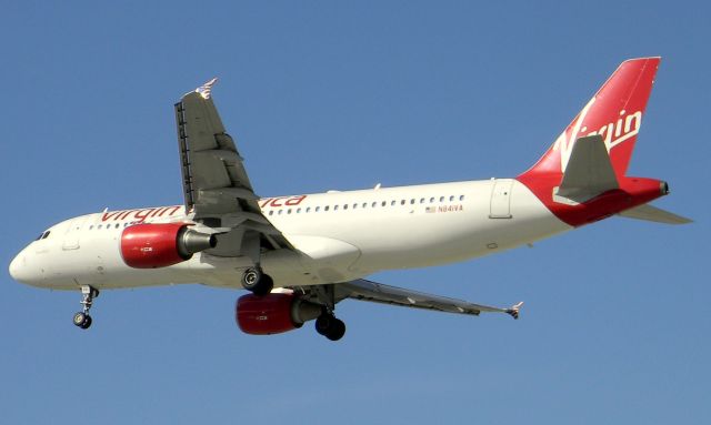 Airbus A320 (N841VA) - On her last flight to SJC