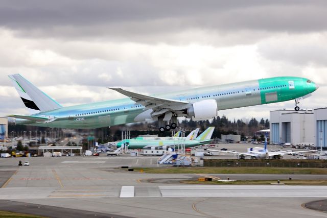 Boeing 777-200 (A6-ENH) - Emirates A6-ENH at Paine Field February 7, 2013.