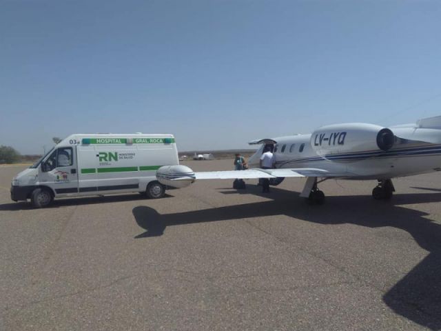 Learjet 35 (LV-IYQ) - Vuelo sanitario desde Aeropuerto Doctor Arturo Umberto Illia  GNR-SAHR