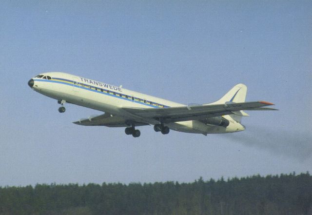 SUD-EST SE-210 Caravelle (SE-BSE) - scanned from postcard