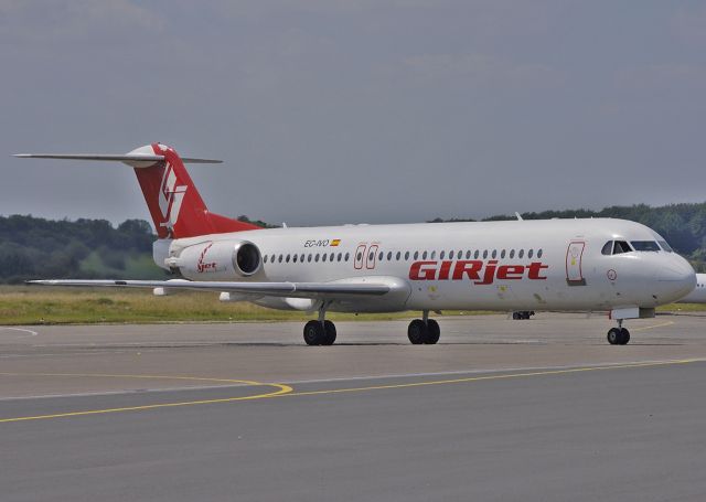 EC-IVO — - GIRjet - Fokker 100 (F-28-0100) C/N 11452 - EC-IVO - Football/soccer World Championship in Germany, Spain is playing in Kaiserslautern - 2006-06-23.