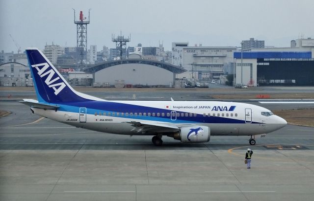 Boeing 737-500 (JA300K) - Taxing at FUK(Fukuoka-Japan) 2016/02/27.