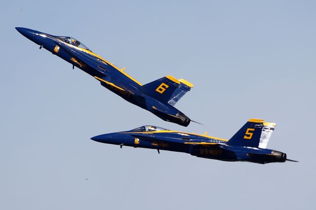 McDonnell Douglas FA-18 Hornet — - Blue Angels at the Pensacola community show.