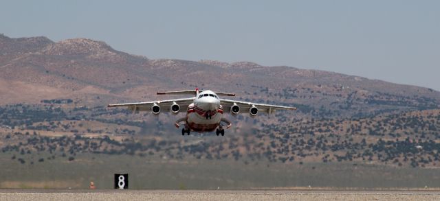 N366AC — - Aeroflite Tanker-163 on the move.  Taking off from runway one four.