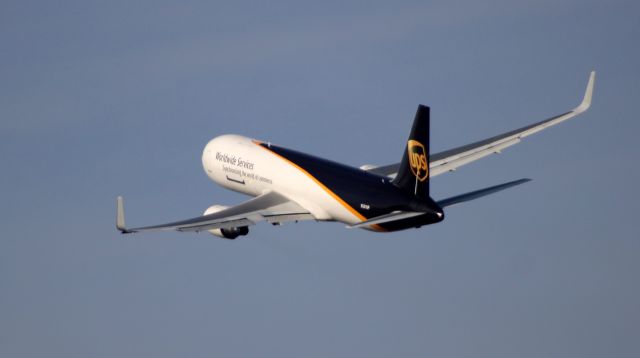 BOEING 767-300 (N351UP) - Shortly after departure is this 2012 United Parcel Service Boeing 767-34AF from the Autumn of 2020.