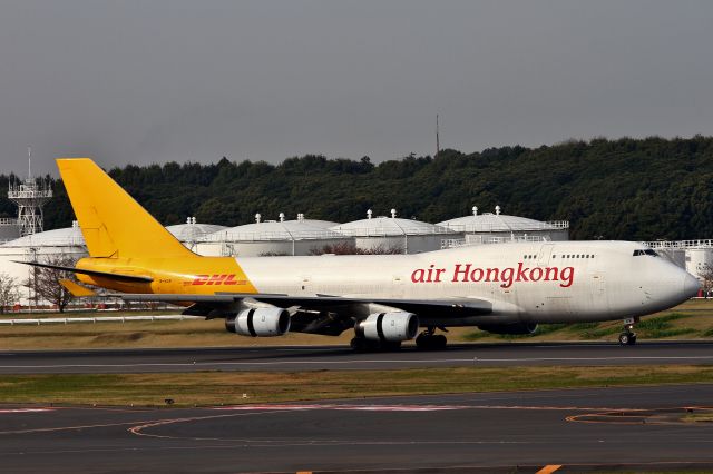 Boeing 747-400 (B-HUR) - Air Hongkong(DHL) B747-400Fbr /April 9, 2013