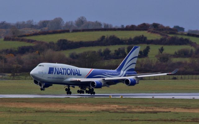 Boeing 747-400 (N952CA) - national b747-4f n952ca about to land at shannon 26/3/16 photo taken from the airport terminal building.