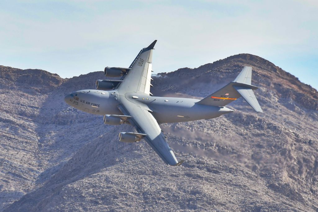 Boeing Globemaster III (0179) - USAF C-17 Globmaster II demonstration flight at Nellis AFB during Aviation Nation 2019.