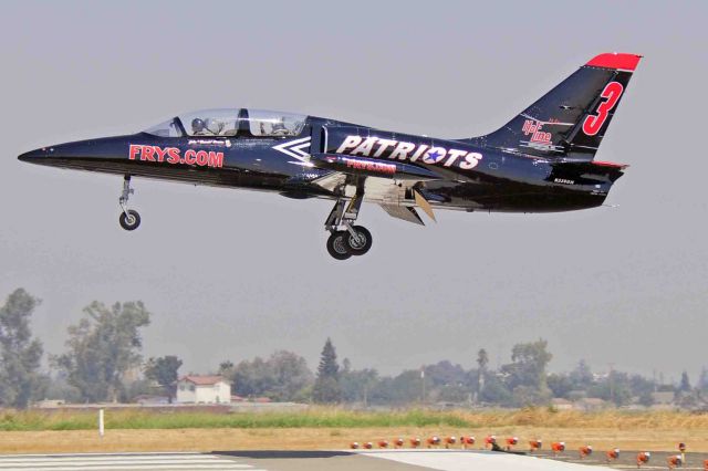 Aero L-39 Albatros (N339DH) - Patriots Flight Demonstration Team lands at the Merced Regional Airport after the fly-by of the Green Bay vs 49er Football game