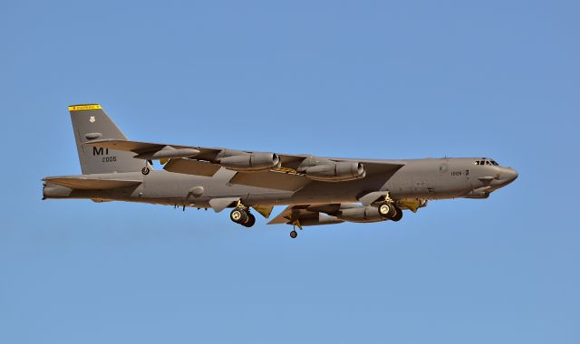 Boeing B-52 Stratofortress (61-0005) - Boeing B-52H Stratofortress 61-0005 69th Bomb Squadron Knighthawks Minot Air Force Base Ward County, North Dakota - Red Flag 15-3 July 13 to 31br /Las Vegas - Nellis AFB (LSV / KLSV)br /TDelCorobr /July 15, 2015