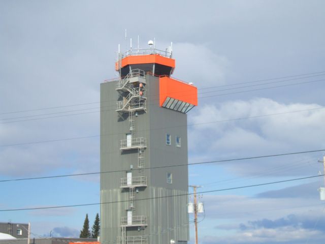 — — - Control Tower at Goose Airport NL.