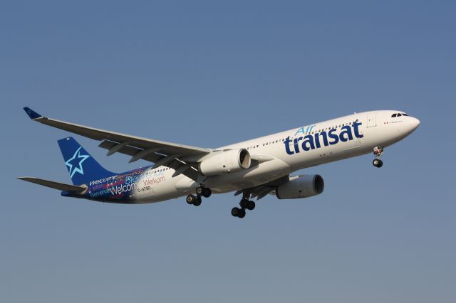 Airbus A330-300 (C-GTSD) - This Airbus A330-300 series landing at Lester B.Pearson Intl CYYZ,Coming from Leonardo Da Vinci Intl Fco/LIRF,Taken June 10,2012