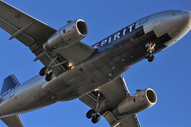 Airbus A319 (N528NK) - Landing at LAX.