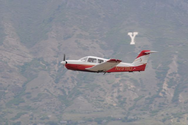 Piper Arrow 4 (N2919U) - “Kokopeli” Arrow departing provo after approach and touch n go. They sucked the gear up early for a hot rod straight out departure back to South Valley (U42) br /Best viewed in full! 