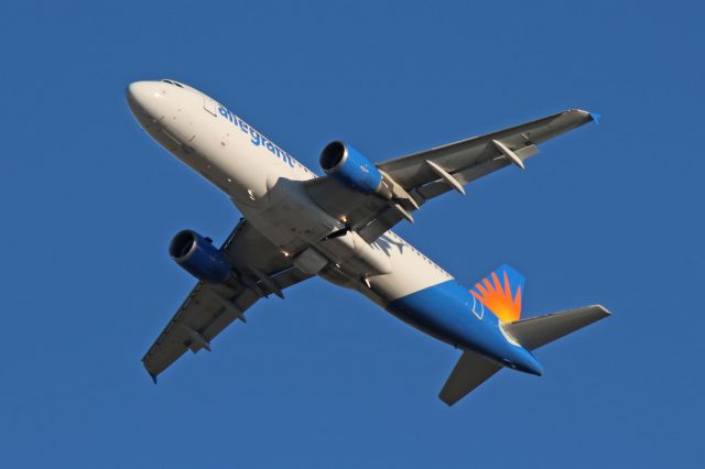 Airbus A320 (N230NV) - A new Allegiant A320 for the database. AAY925 was seen here departing RWY 24L for Austin-Bergstrom Intl (KAUS) on 8 Dec 2017.