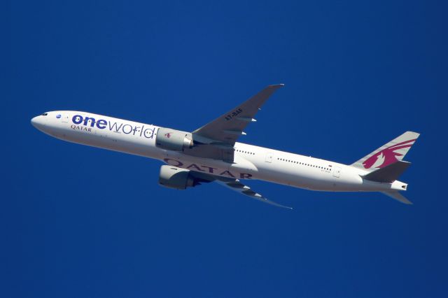 BOEING 777-300ER (A7-BAF) - Inflight, climbing out of FAOR, on the Return to DOHA, going past my home.