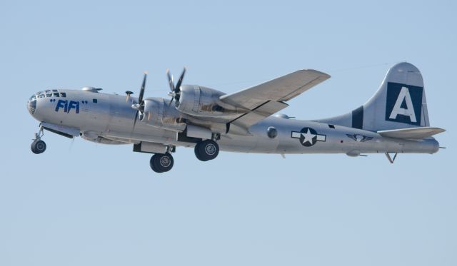 Boeing B-29 Superfortress (N5298B) - Boeing B-29 Superfortress  Leaving Tucson Az 1116 Local