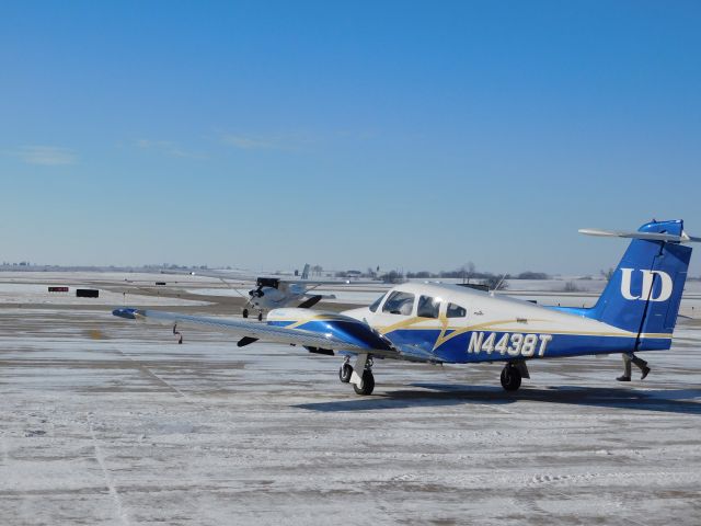 Piper PA-44 Seminole (N4438T) - A clear day in January meant a busy day of flying for University of Dubuque Aviation students.  In this case, a nearly empty ramp was a good thing!!!  N4438T returns to the ramp after a flight on this beautifully clear morning.  