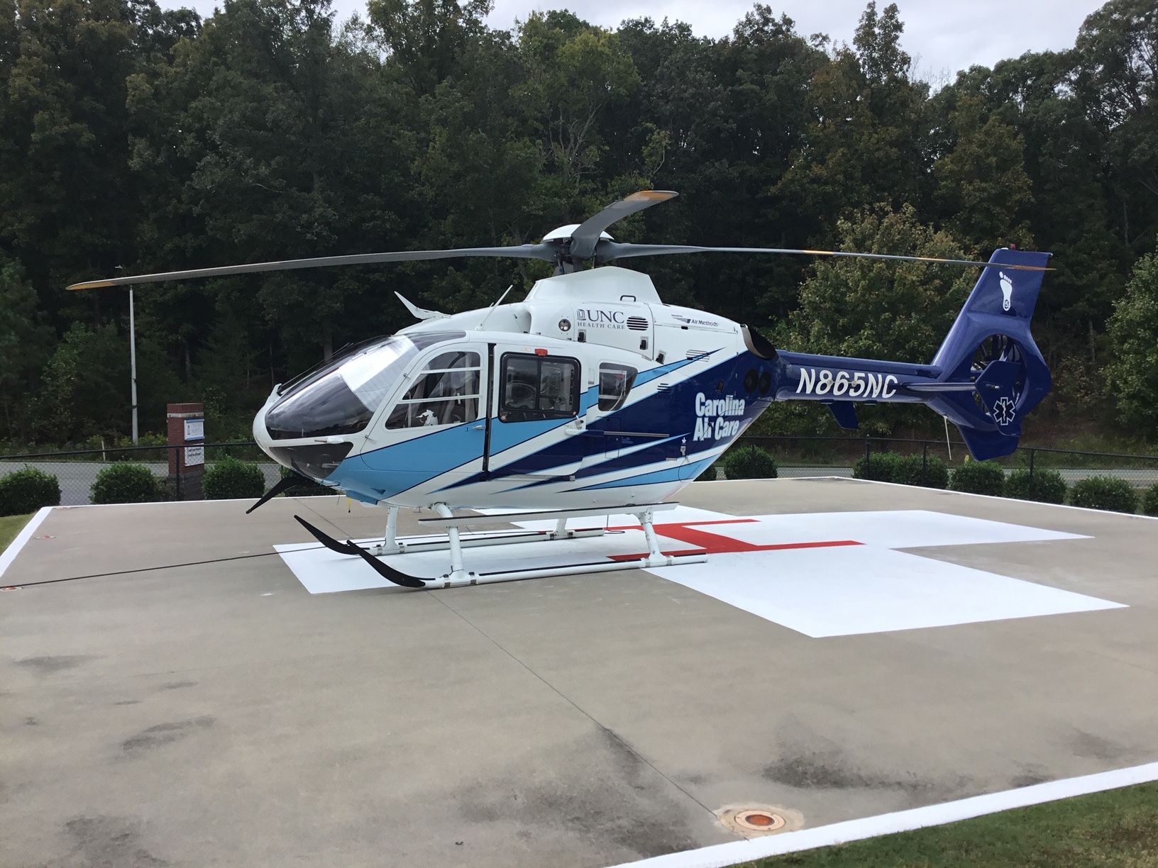 N865NC — - On Chatham Hospital Helipad 