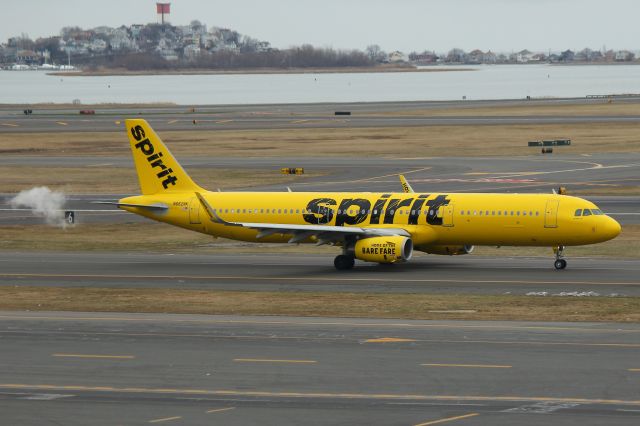 Airbus A321 (N662NK) - Spirit Wings 609 to Ft. Lauderdale taxiing out on Bravo with full afterburner