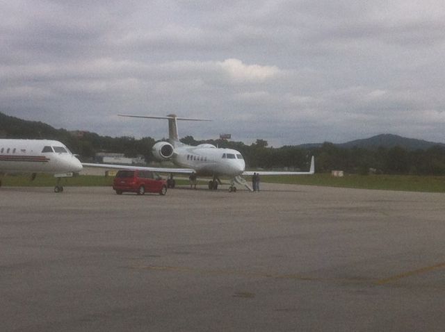 Gulfstream Aerospace Gulfstream V (N500RH) - Rick Hendrick's GV at the Anniston airport during race weekend.