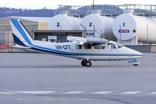 Partenavia P-68 (VH-CFT) - Atlass Aviation (VH-CFT) Vulcanair P.68C taxiing at Wagga Wagga Airport.