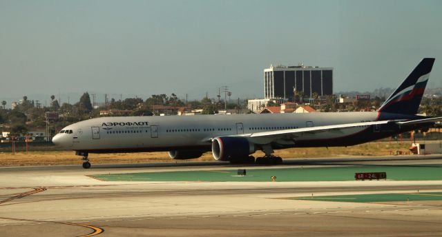 BOEING 777-300ER (VP-BGB) - 6/28/18 starting take-off roll, Rwy 24L