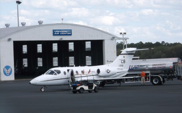 Beechcraft Beechjet (N95058) - T-1A Jayhawk from 14th Flight Training Wing Columbus, Mississippi. Flight of 2 made brief stop at Gainesville, FL. Air Force tail # 95-058