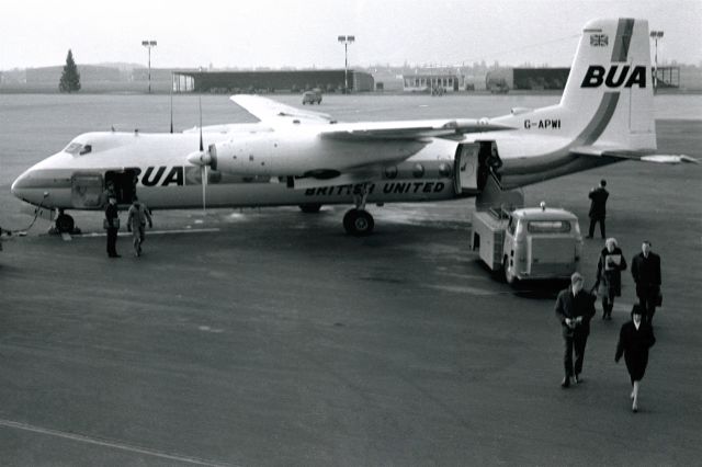 G-APWI — - BUA Handley Page Herald in 1966 at Düsseldorf (EDDL)