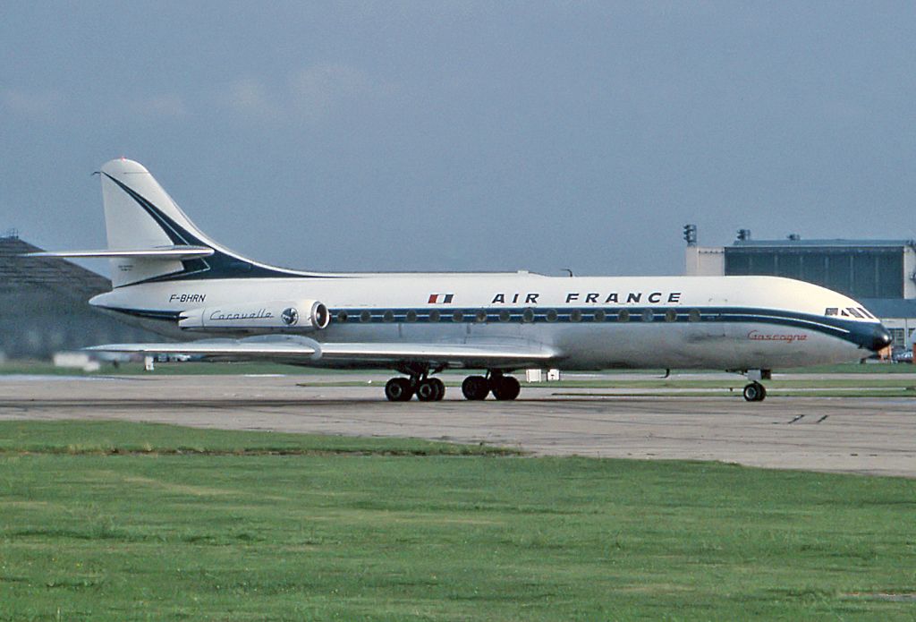 — — - AIR FRANCE - SUD SE-210 CARAVELLE III - REG F-BHRN (CN 39) - LONDON HEATHROW UK. ENGLAND - EGLL (16/8/1967)