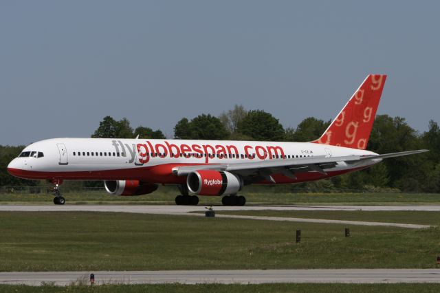 Boeing 757-200 (G-CEJM) - May 29, 2008 - arrived Hamilton, Ontario from Edinburgh, Scotland 